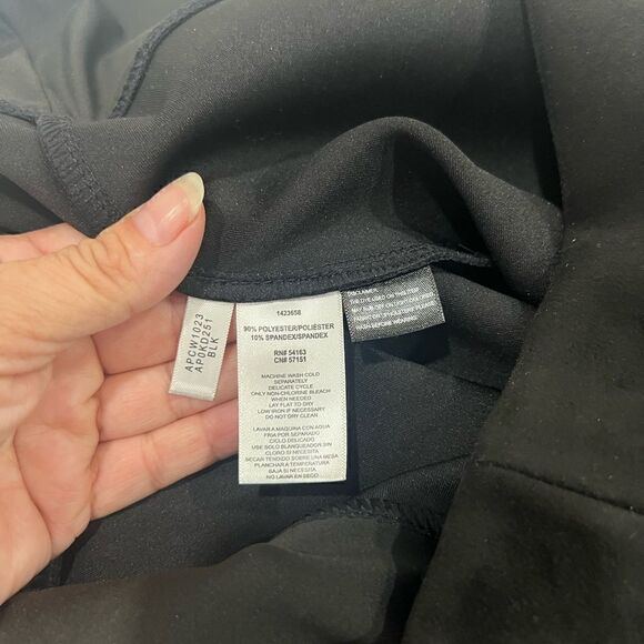 Andrew Marc pull up stretch black pants 90% polyester 10% cotton size large - Picture 5 of 9